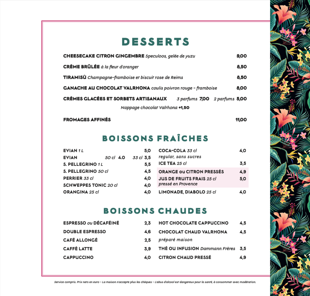 Page de menu ©graphimage.com